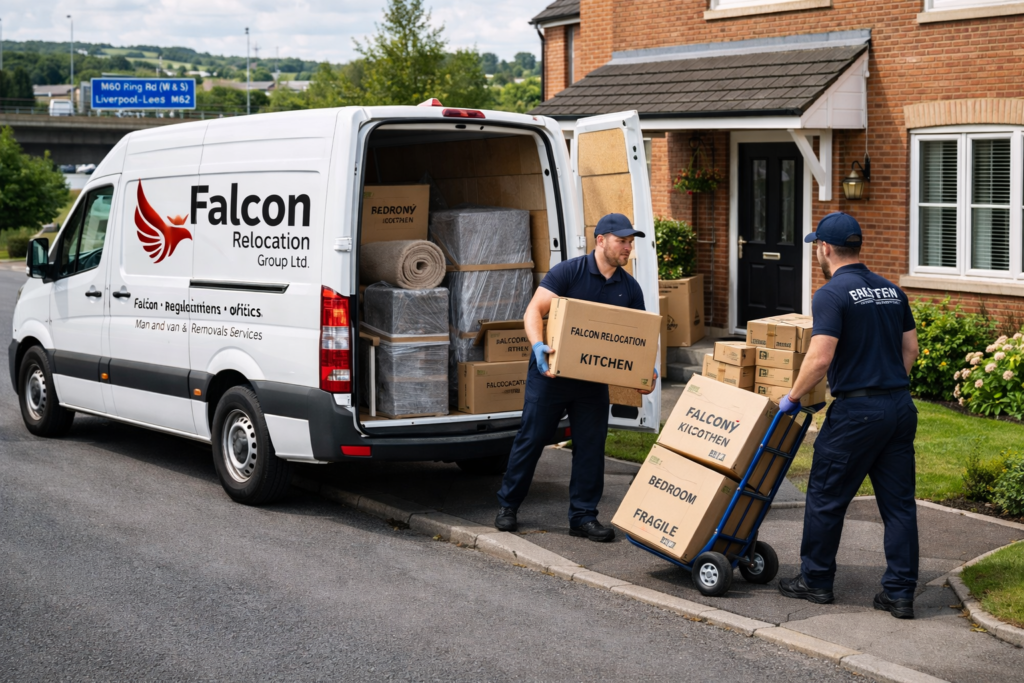 removals across the North West van on a regional move route