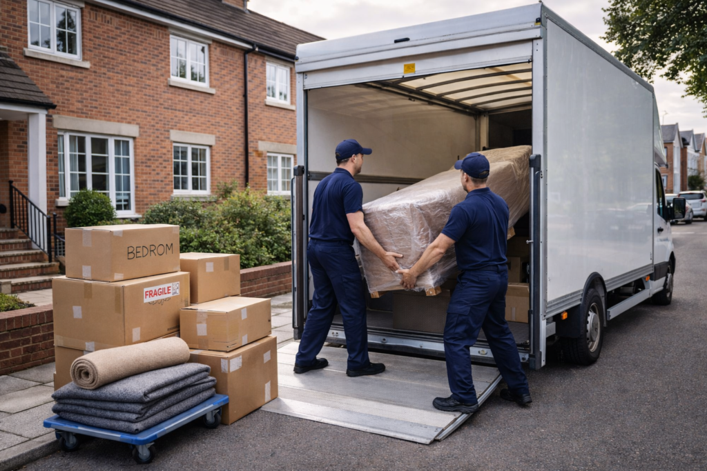 house removals Manchester team loading a family home move safely