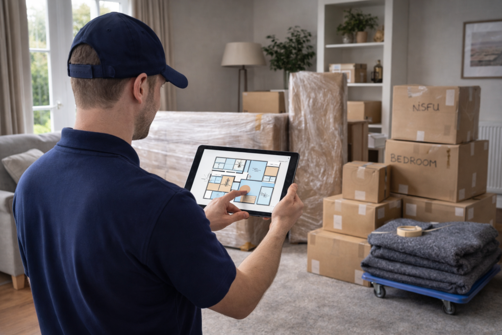 house removals quote Manchester move survey planning in a family home