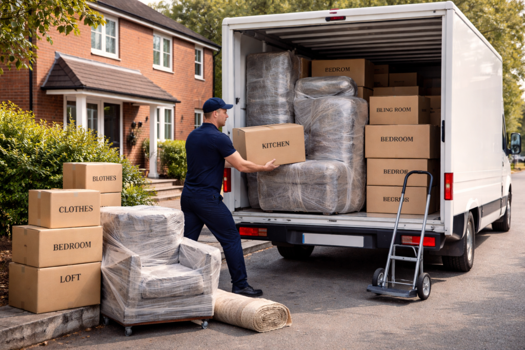 man and van Manchester team loading a small local move
