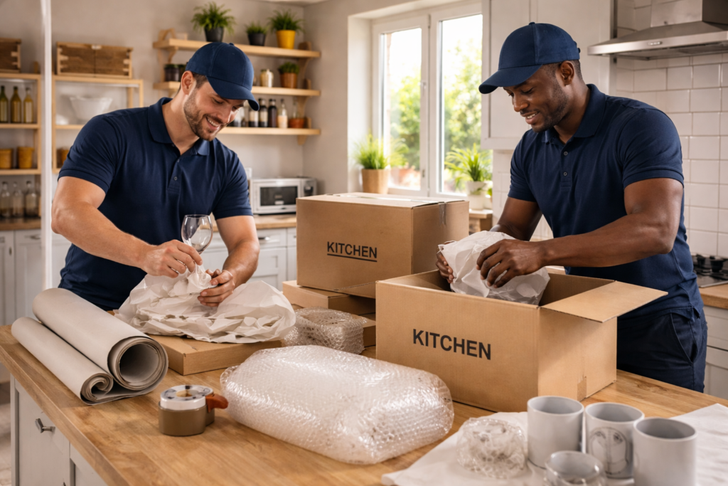 packing service Manchester team packing fragile household items